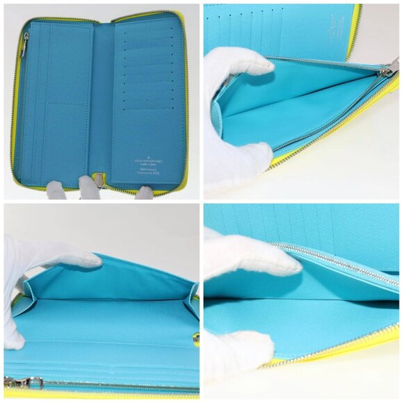 LOUIS VUITTON Playground Zippy Wallet Vertical Wallet Yellow M82005 Auth 48507SM - Picture 15 of 16